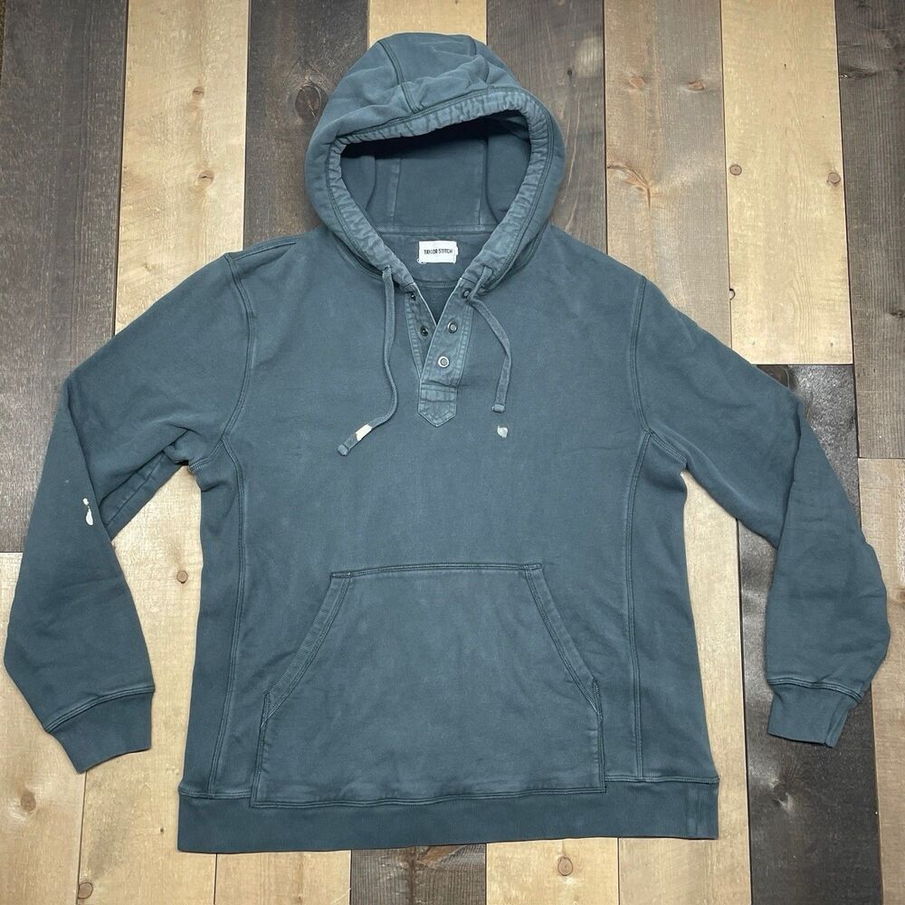 Taylor Stitch Size 40 2112FSHDST Pullover Green Hoodie *Bleach Stains